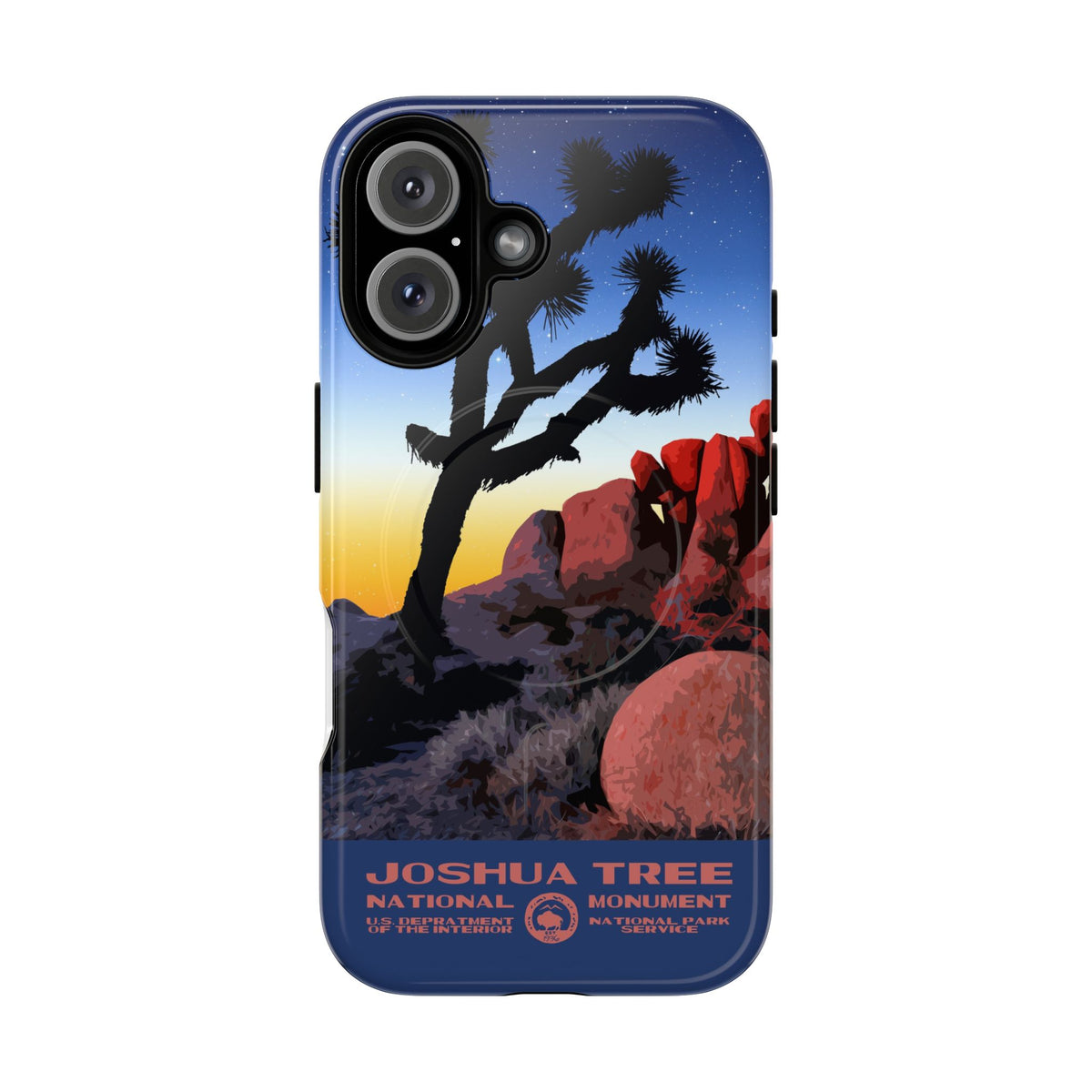 Joshua Tree National Park iPhone Case with MagSafe - Night