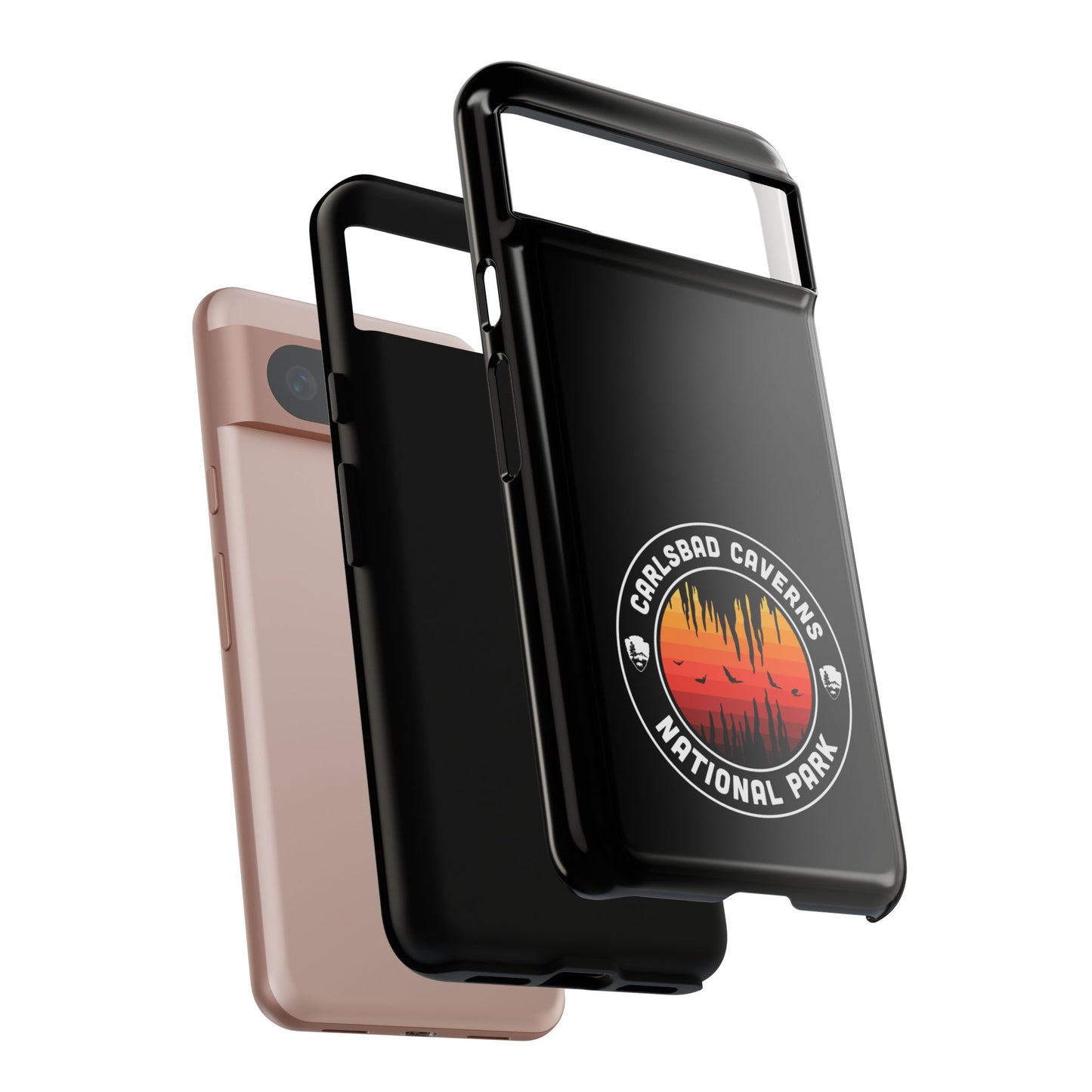 Carlsbad Caverns National Park Phone Case - Orange Round Emblem Design