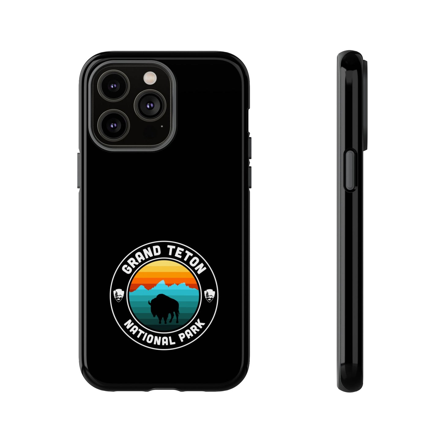 Grand Teton National Park Phone Case - Round Emblem Design
