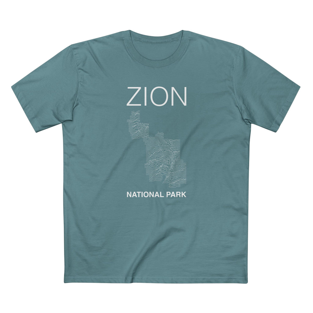Zion National Park T-Shirt Lines in Slate Blue