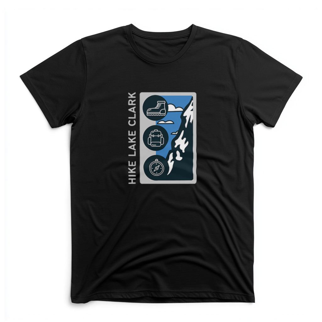 Lake Clark National Park T-Shirt - Hike Lake Clark in Black