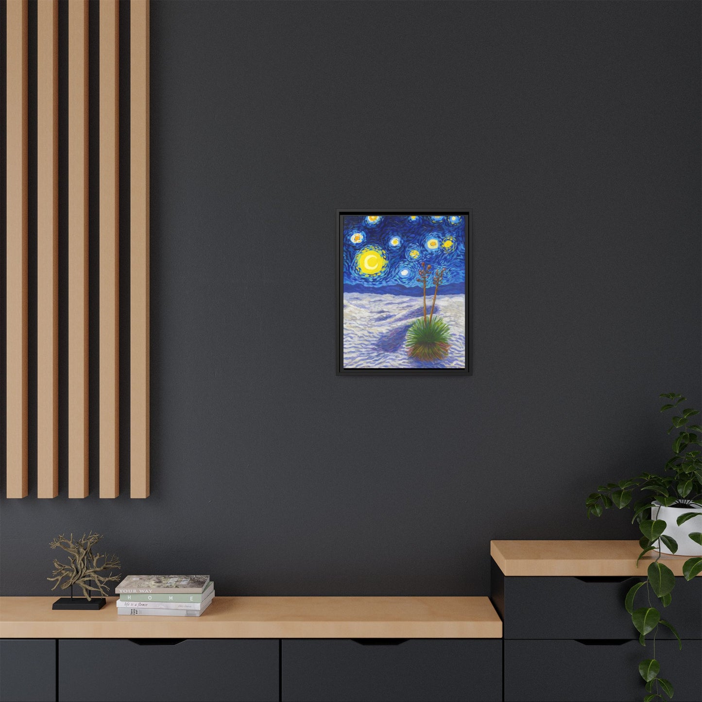 White Sands National Park Framed Canvas - The Starry Night