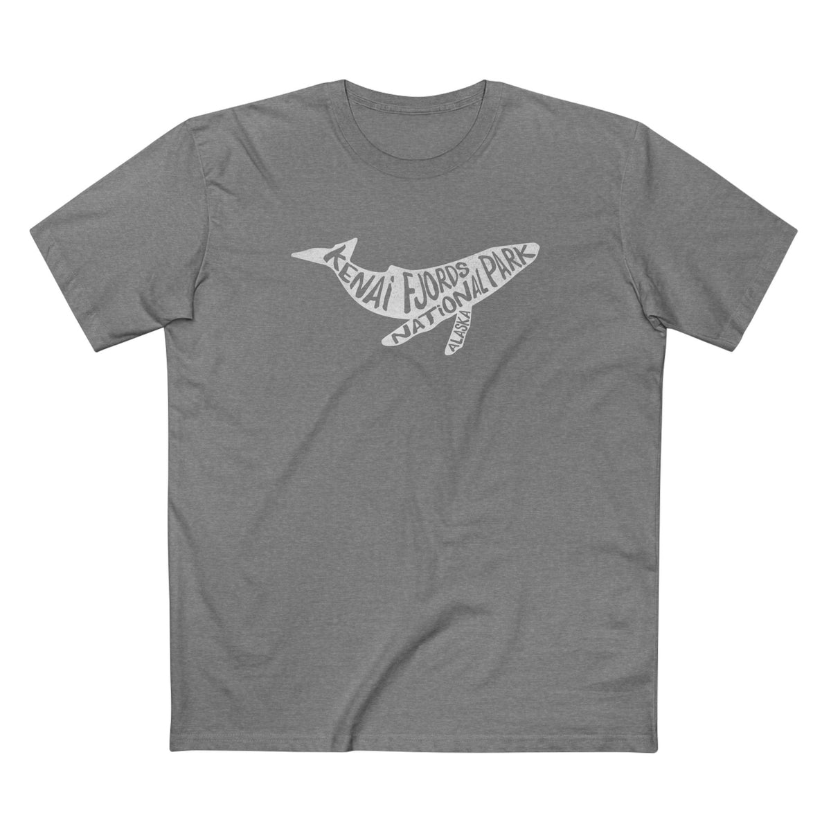 Kenia Fjords National Park T-Shirt - Humpback Whale in Athletic Heather