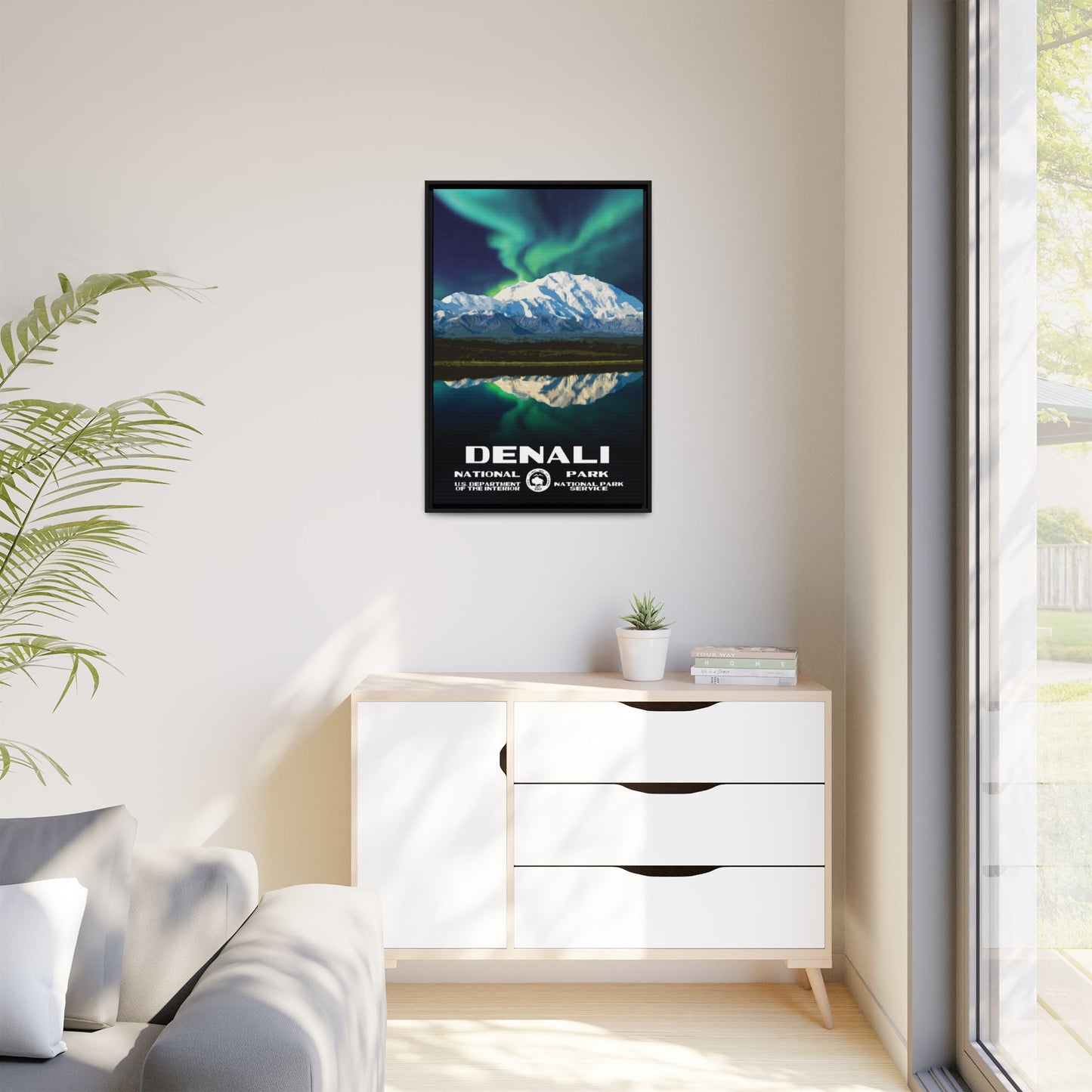 Denali National Park Framed Canvas - WPA Poster