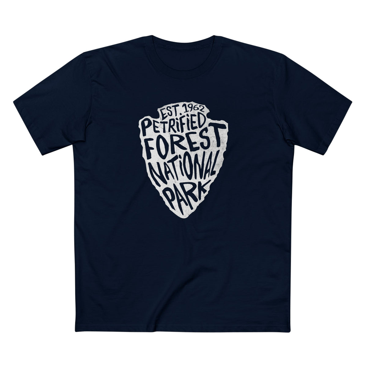 Petrified Forest National Park T-Shirt - Arrowhead Design in Navy