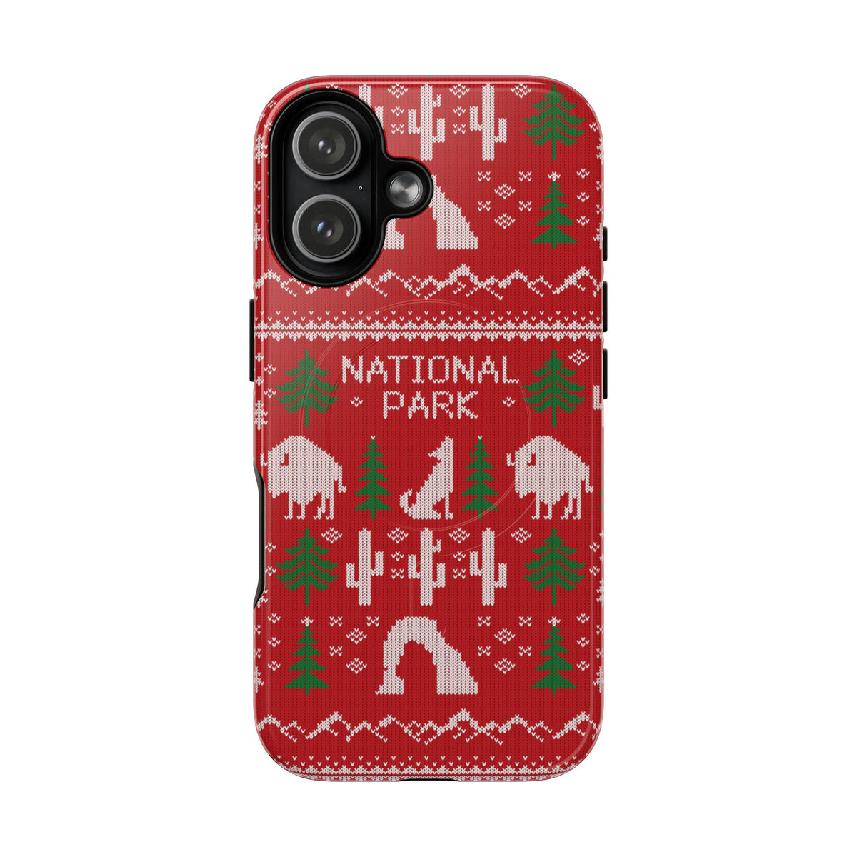 National Park iPhone Case with MagSafe - Fair Isle Pattern