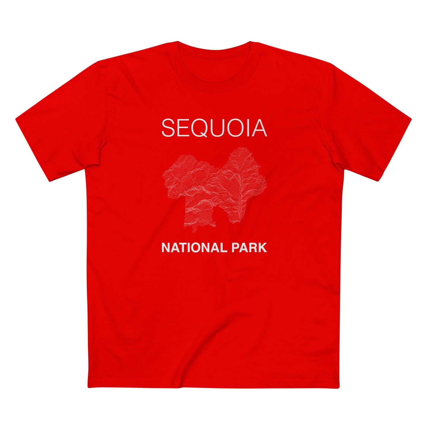 Sequoia National Park T-Shirt Lines in Red