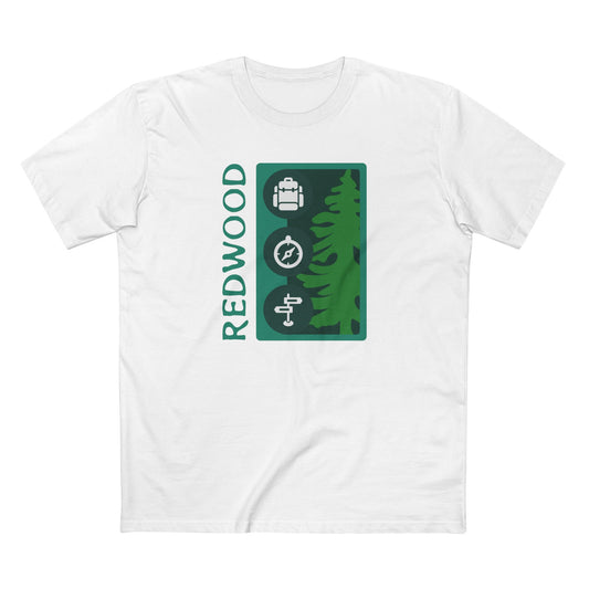 Redwood National Park T-Shirt Tree Graphic in White