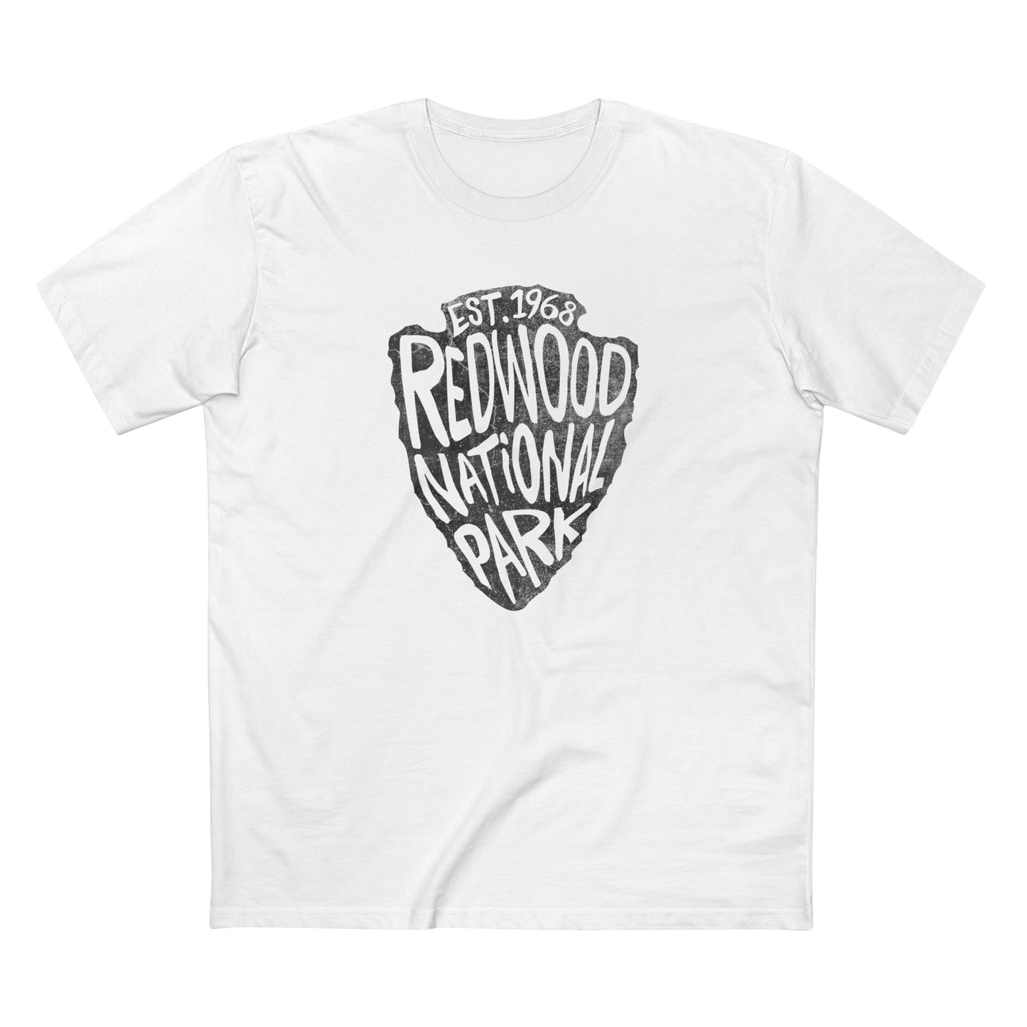 Redwood National Park T-Shirt - Arrow head Design in White
