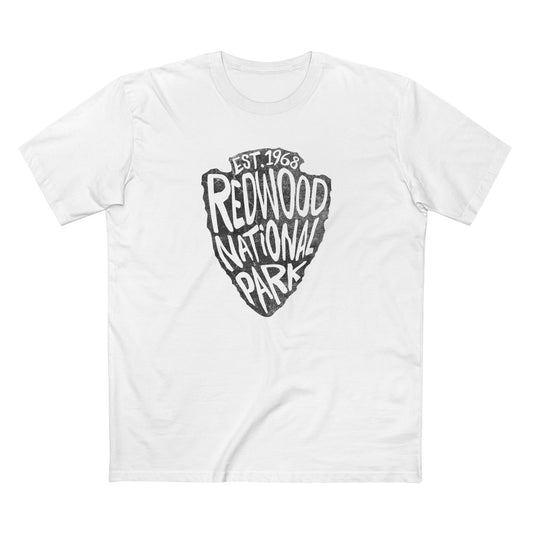 Redwood National Park T-Shirt - Arrow head Design in White