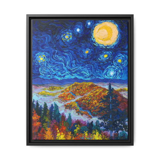 Great Smoky Mountains National Park Fall Colors Framed Canvas - The Starry Night
