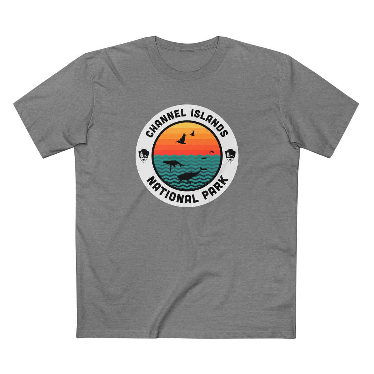 Channel Islands National Park - Round Badge Design in Athletic Heather