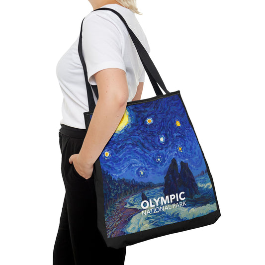 Olympic National Park Tote Bag - The Starry Night Large