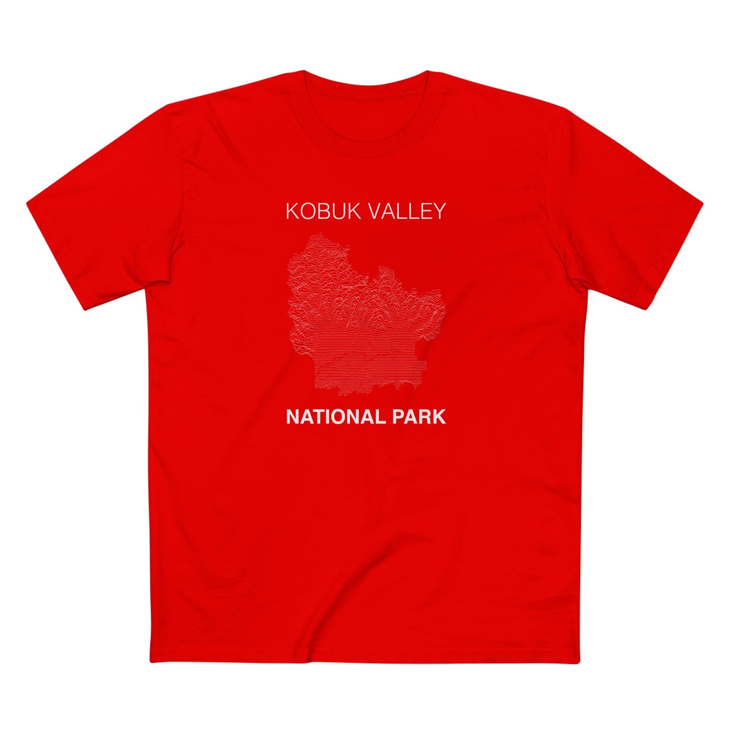 Kobuk Valley National Park T-Shirt Lines in Red