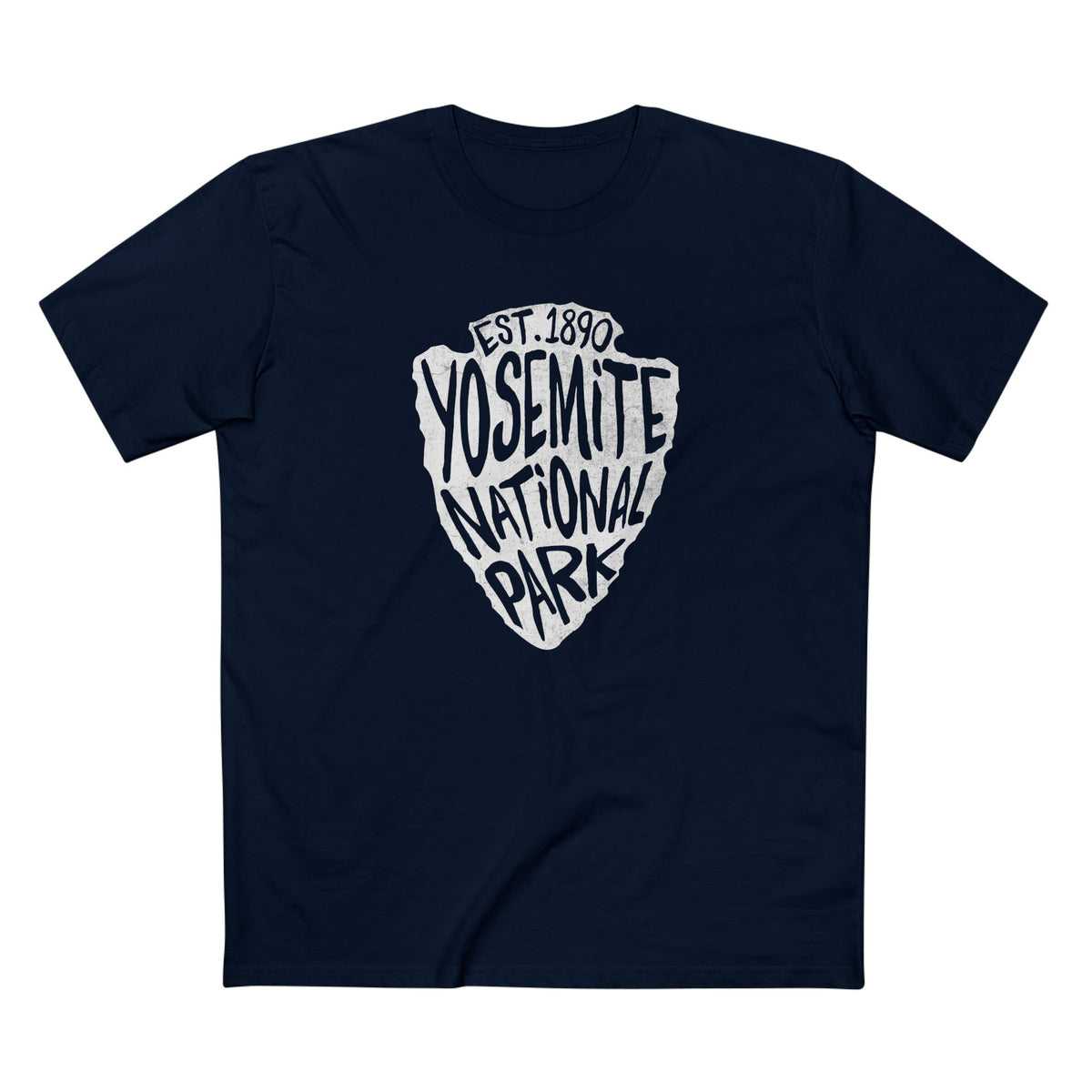 Yosemite National Park T-Shirt - Arrowhead Design in Navy