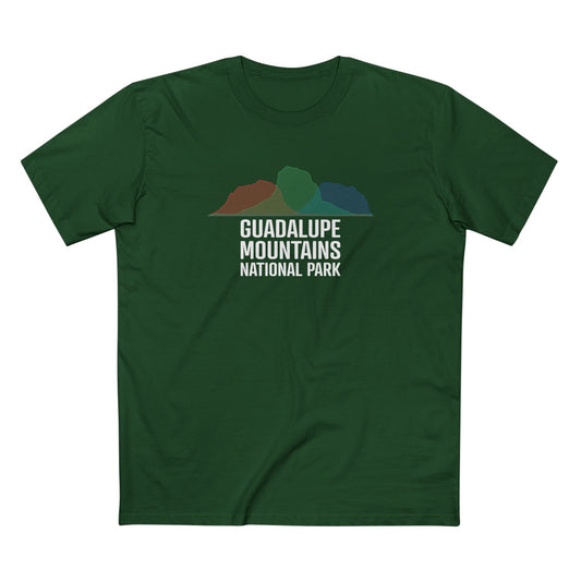 Guadalupe Mountains National Park T-Shirt - Histogram Design in Forest Green