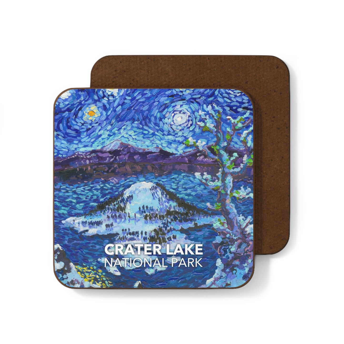 Crater Lake National Park Coaster - The Starry Night