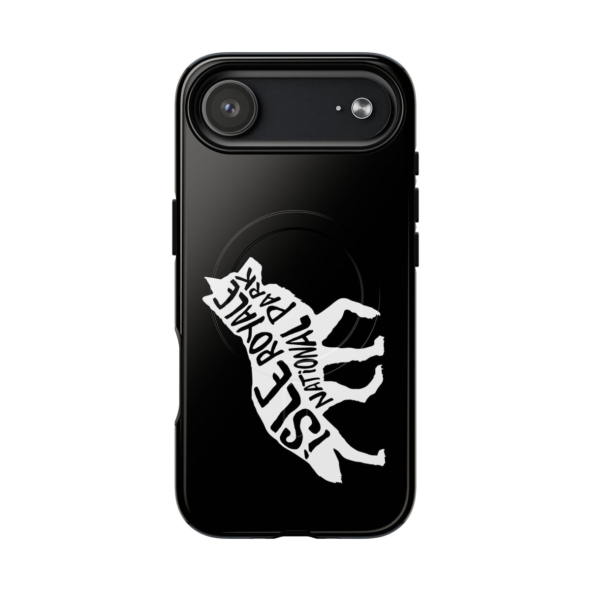 Isle Royale National Park iPhone Case with MagSafe - Wolf Design
