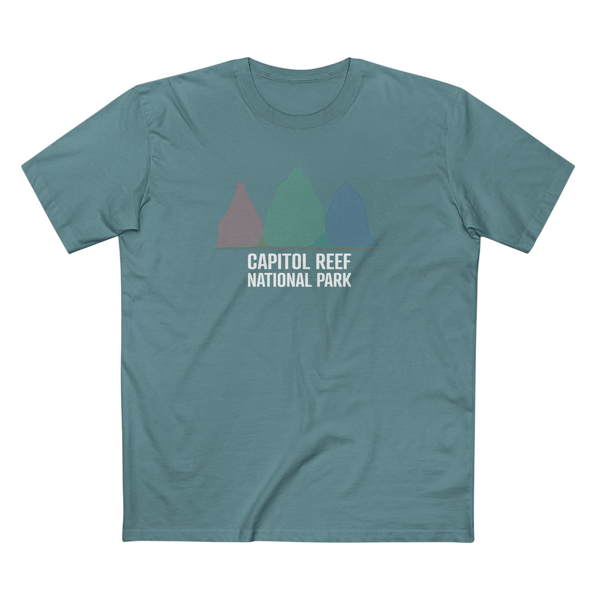 Capitol Reef National Park T-Shirt - Histogram Design in Slate Blue