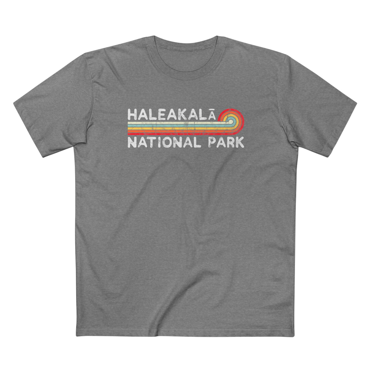 Haleakala National Park T-Shirt - Vintage Stretched Sunrise in Athletic Heather