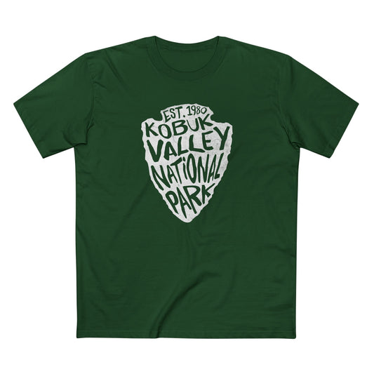 Kobuk Valley National Park T-Shirt - Arrowhead Design in Forest Green