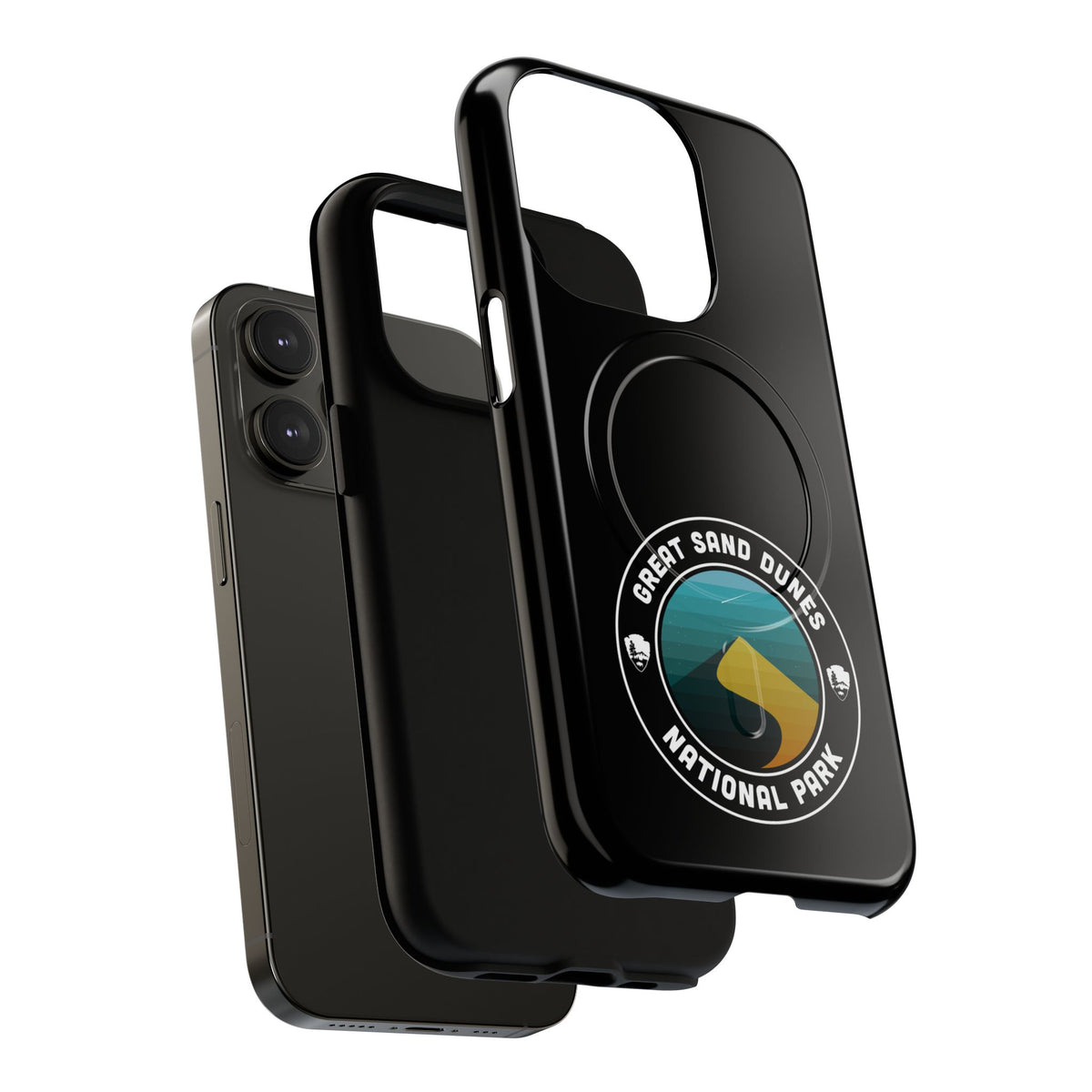 Great Sand Dunes National Park iPhone Case with MagSafe - Round Emblem Design