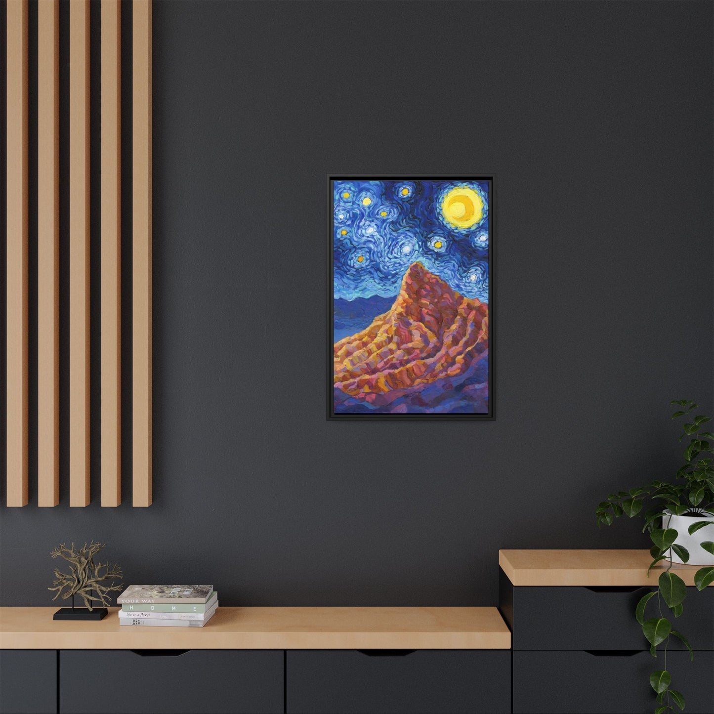 Death Valley National Park Framed Canvas - The Starry Night