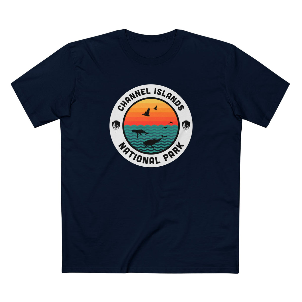 Channel Islands National Park - Round Badge Design in Navy