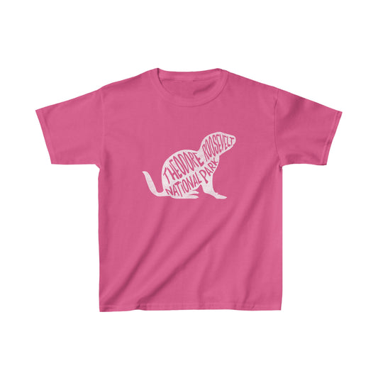 Theodore Roosevelt National Park Child T-Shirt - Prairie Dog Chunky Text