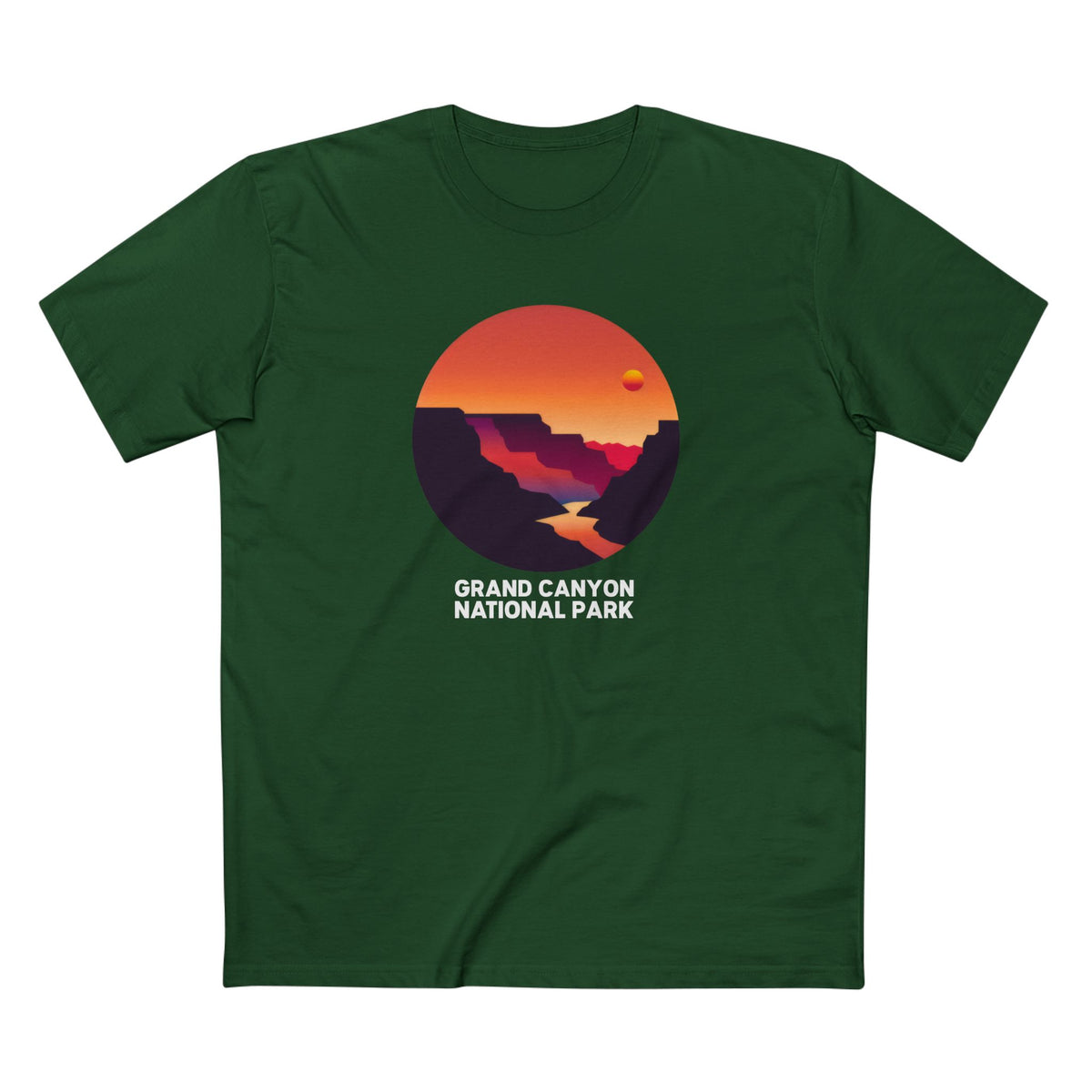 Grand Canyon National Park T-Shirt - Circular Logo in Forest Green