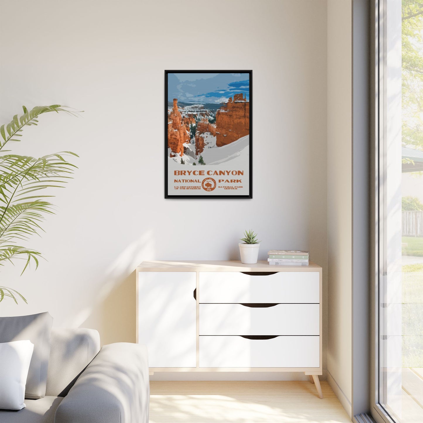 Bryce Canyon National Park Framed Canvas - WPA Poster