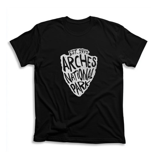Arches National Park T-Shirt - Arrowhead Design in Black