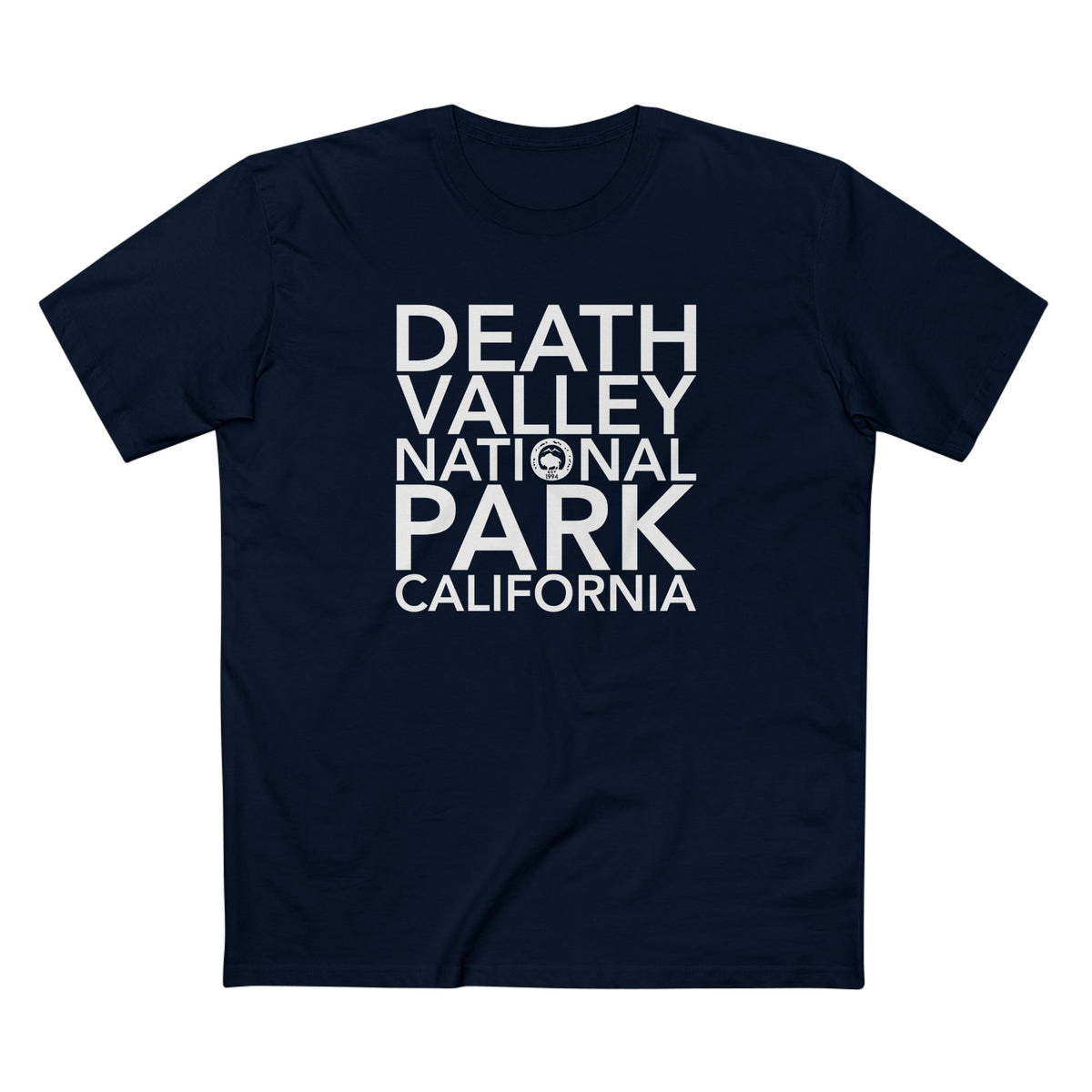 Death Valley National Park T-Shirt Block Text in Navy