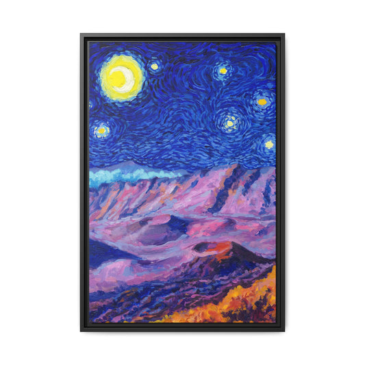 Haleakala National Park Framed Canvas - The Starry Night