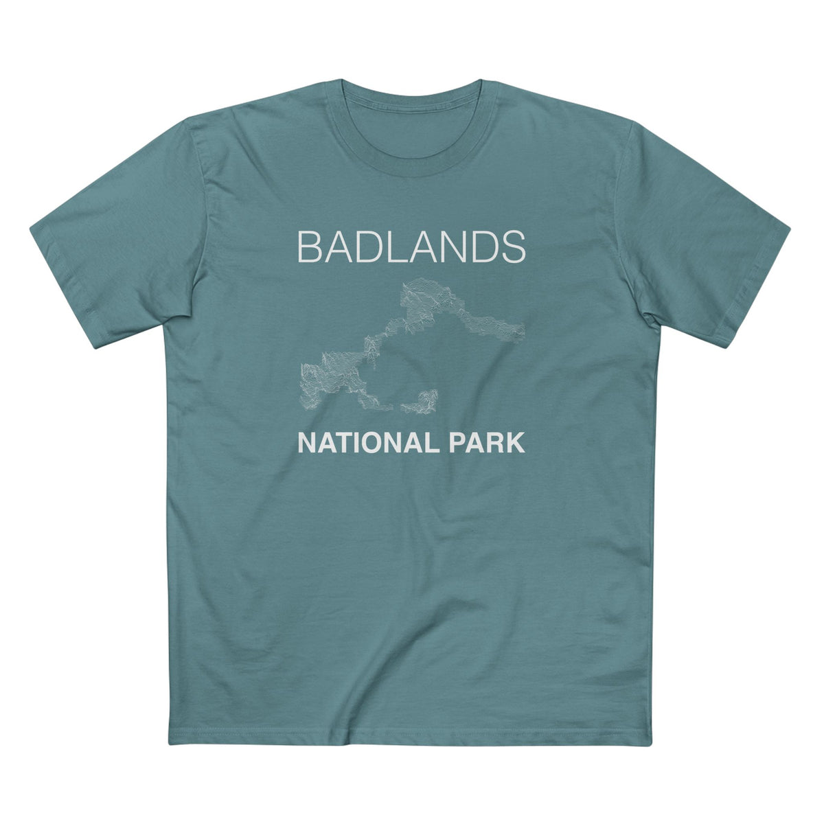 Badlands National Park T-Shirt Lines in Slate Blue