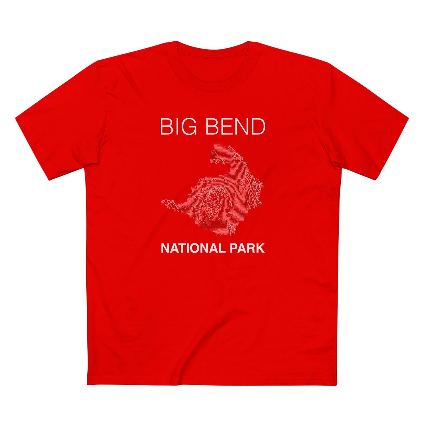 Big Bend National Park T-Shirt Lines in Red