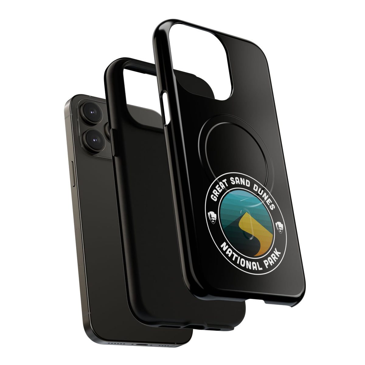 Great Sand Dunes National Park iPhone Case with MagSafe - Round Emblem Design