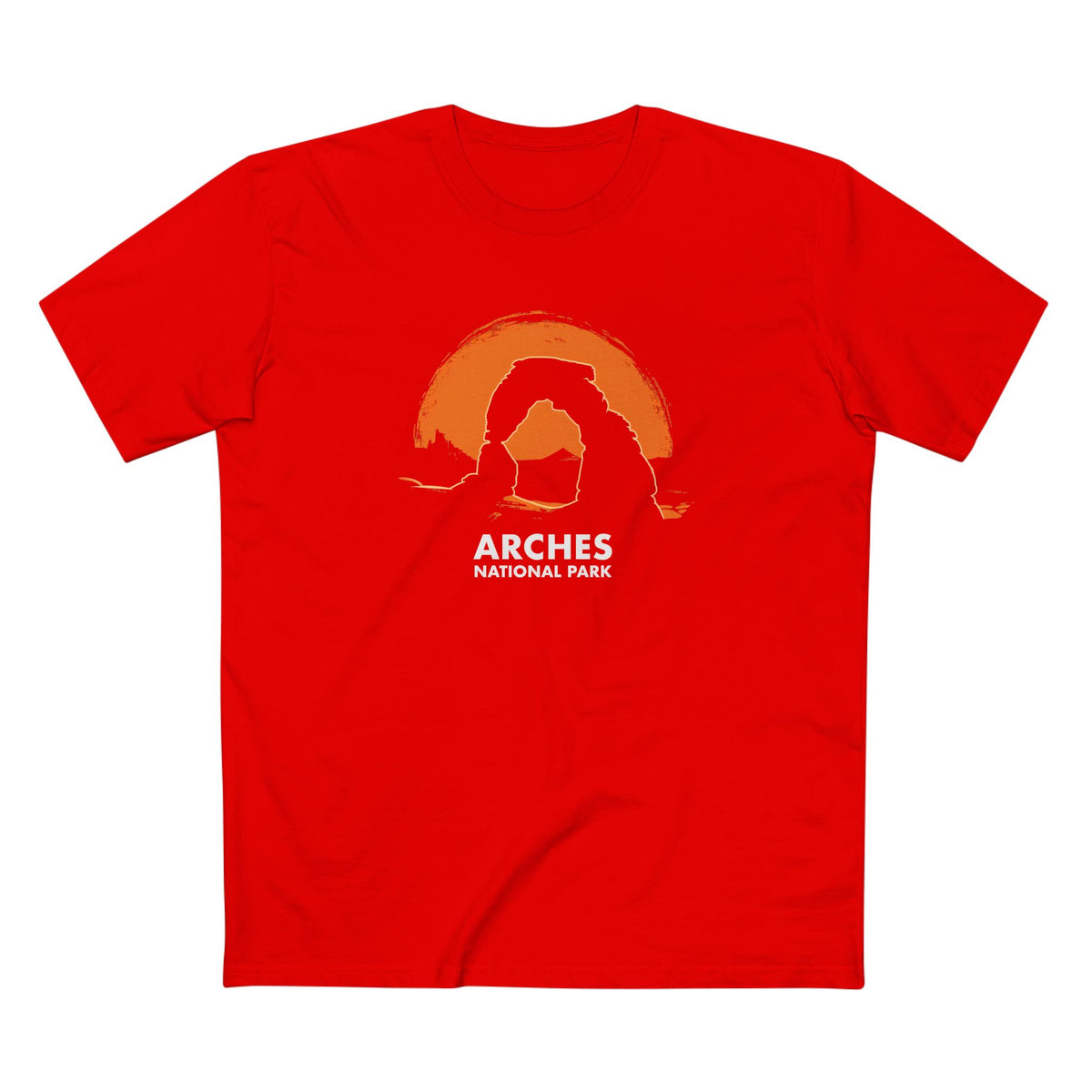 Arches National Park T-Shirt - Delicate Arch Design in Red