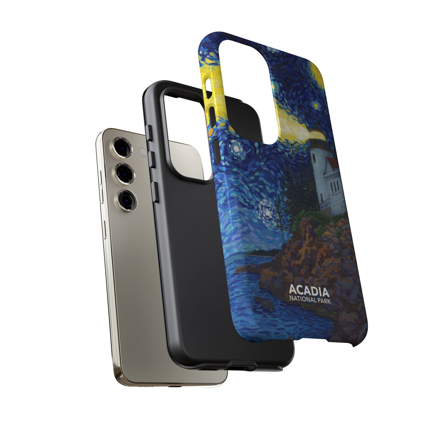Acadia National Park Phone Case - Starry Night Lighthouse