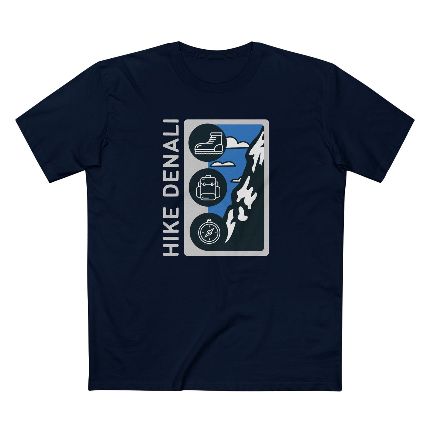 Denali National Park T-Shirt - Hike Denali in Navy