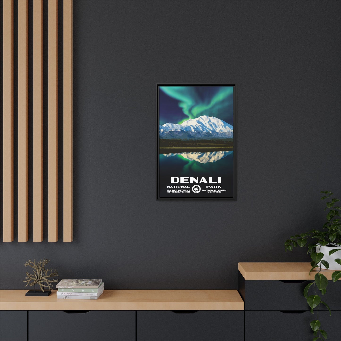 Denali National Park Framed Canvas - WPA Poster