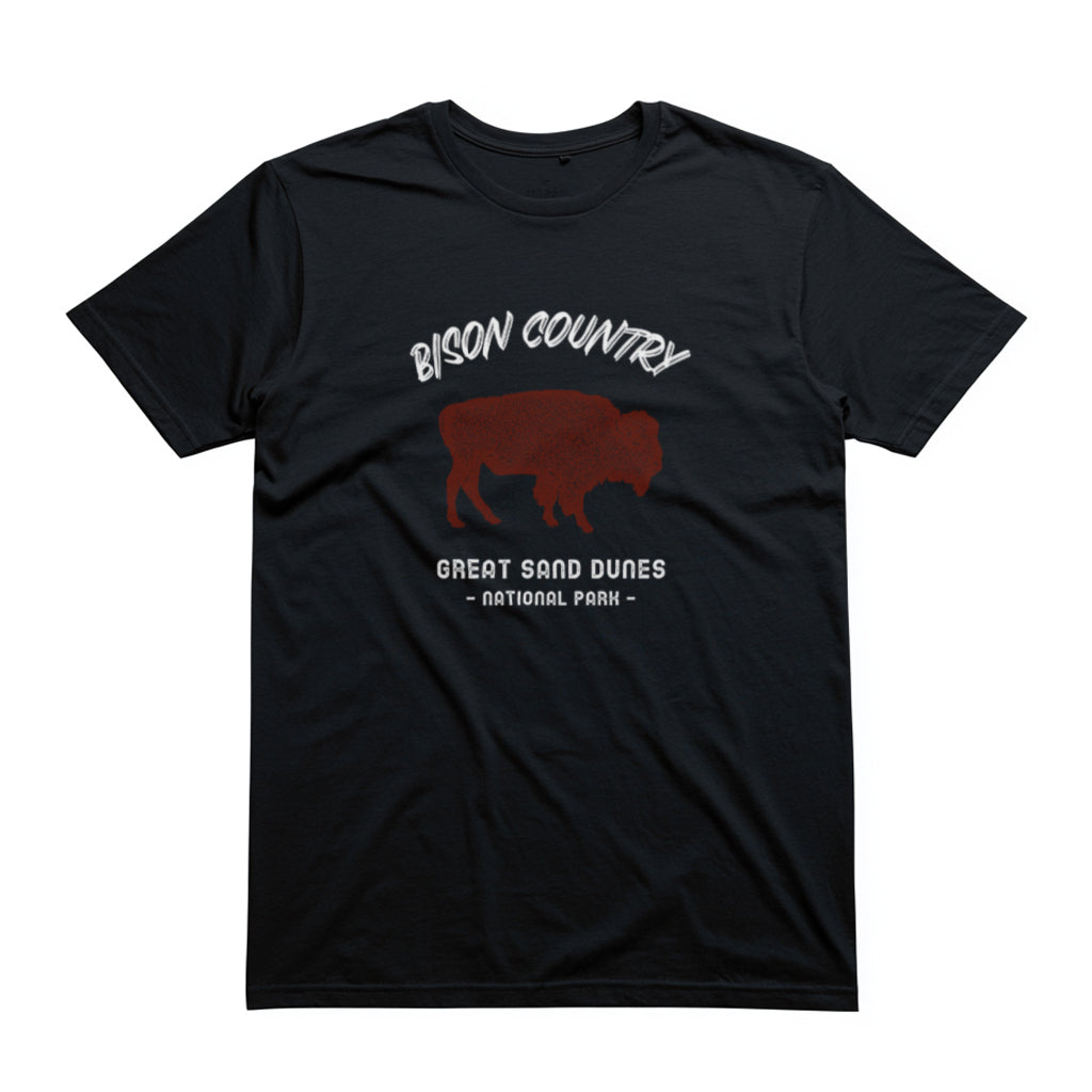 Great Sand Dunes National Park T-Shirt - Bison Country in Black