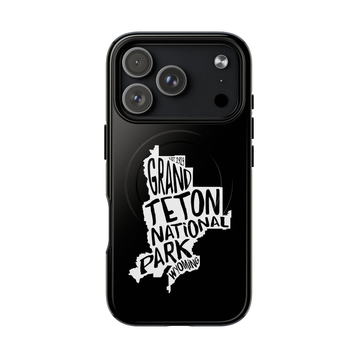 Grand Teton National Park iPhone Case with MagSafe - Map Design