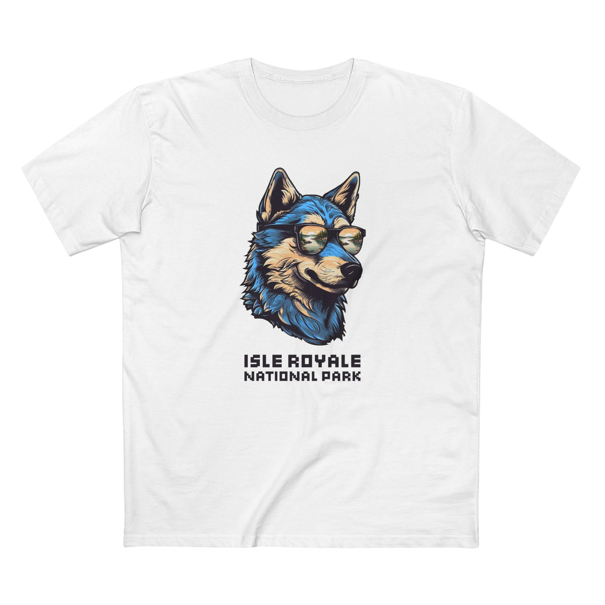 Isle Royale National Park T-Shirt - Smooth Wolf in White