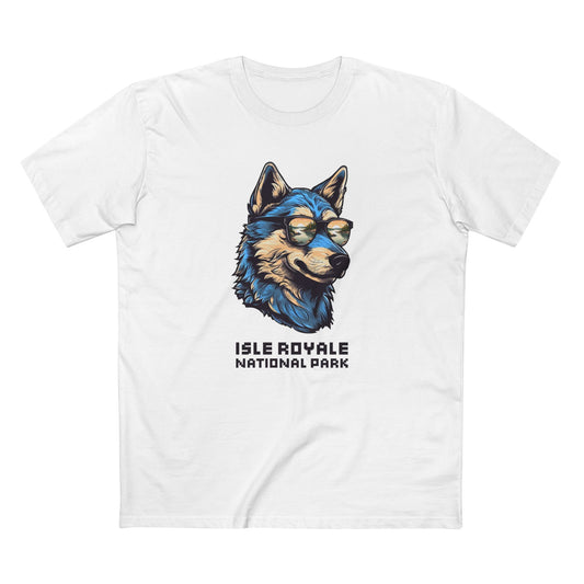Isle Royale National Park T-Shirt - Smooth Wolf in White
