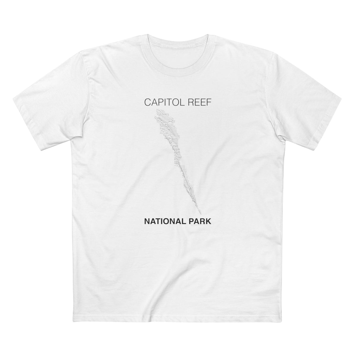 Capitol Reef National Park T-Shirt Lines in White