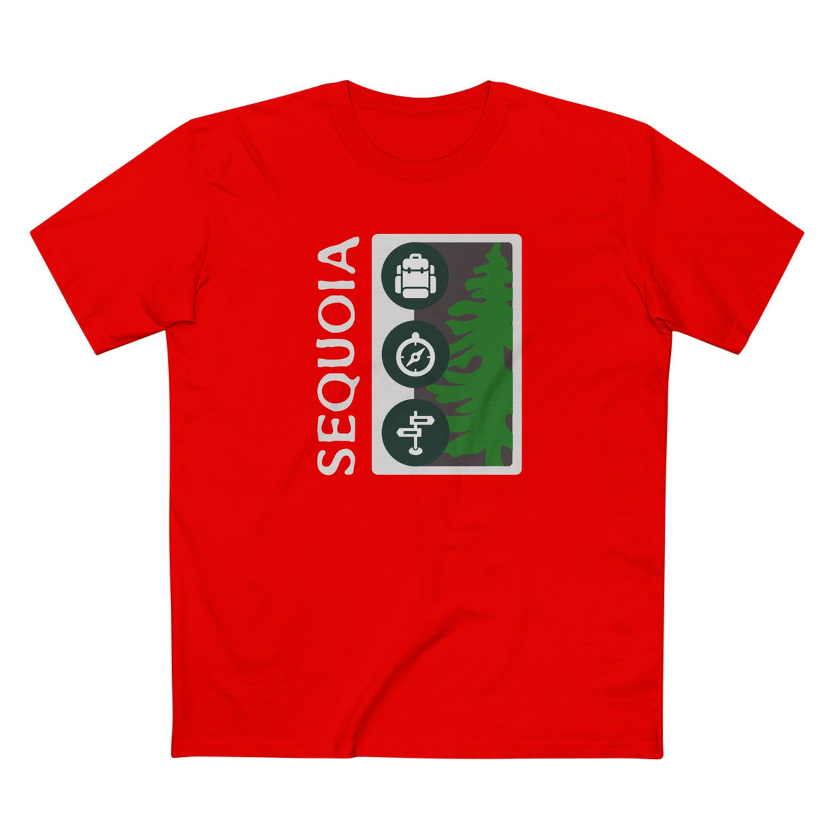 Sequoia National Park T-Shirt Tree Graphic in Red
