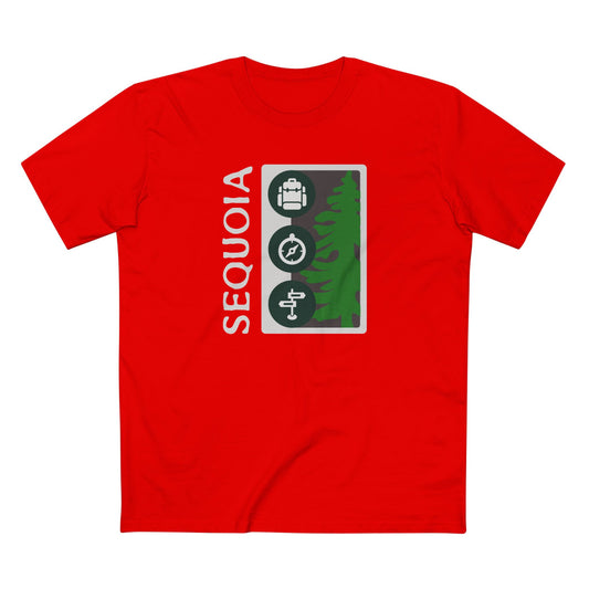 Sequoia National Park T-Shirt Tree Graphic in Red