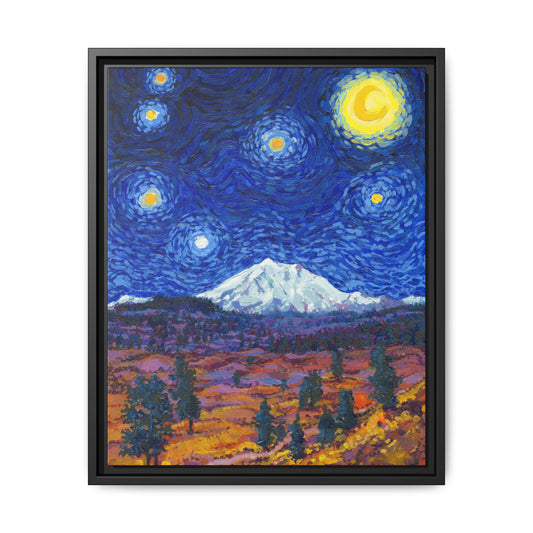 Lassen Volcanic National Park Framed Canvas - The Starry Night