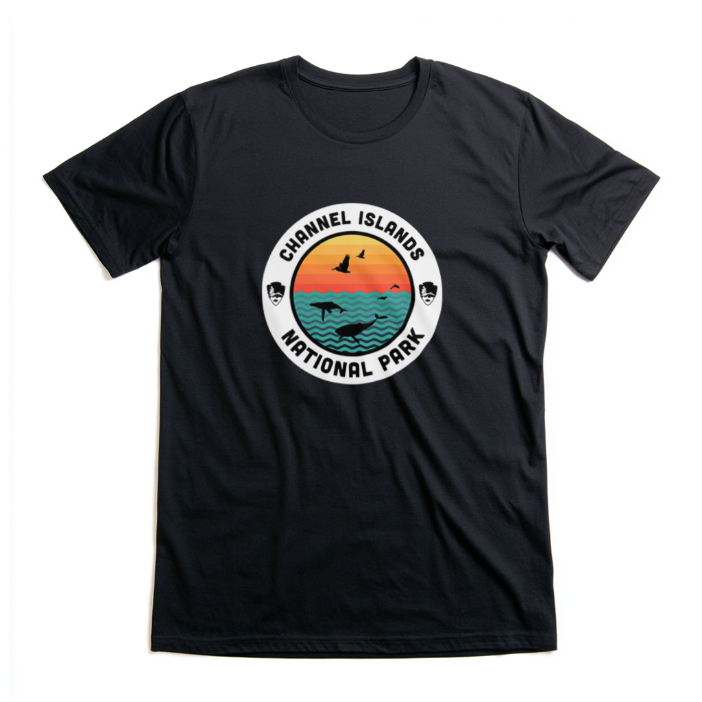 Channel Islands National Park - Round Badge Design in Black